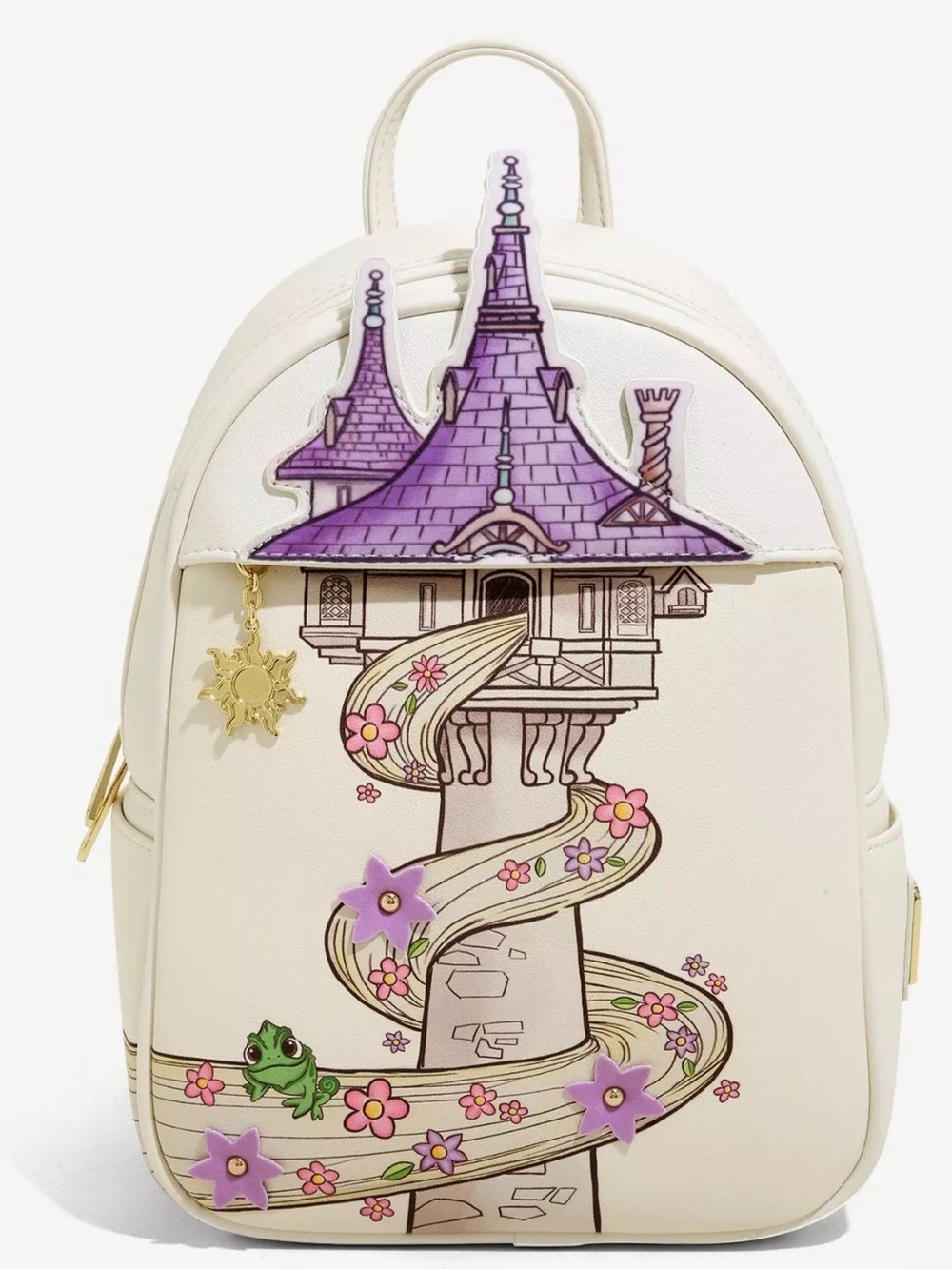Disney Loungefly Tangled Tower Rapunzel's Hair Mini Backpack Pascal Squishmallow